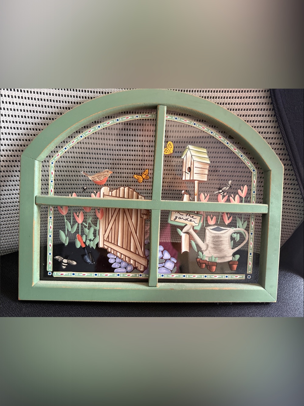 Pfaltzgraff Naturewood Hand-Painted Garden Window Wall Art